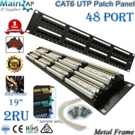 19" 2RU 48 Port Patch Panel