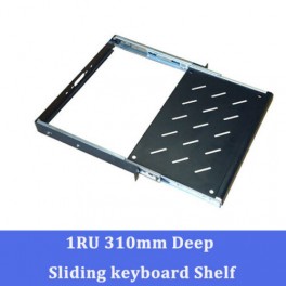 1RU 310mm Deep Sliding Keyboard Shelf for 19" Rack System Server Cabinet