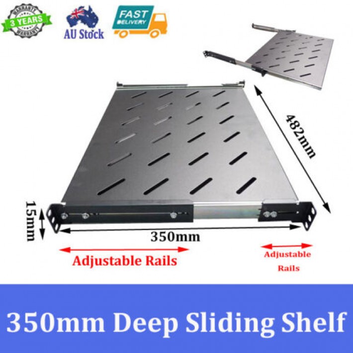 350mm Deep Sliding Shelf For 600mm Deep 19 inch Server Cabinet